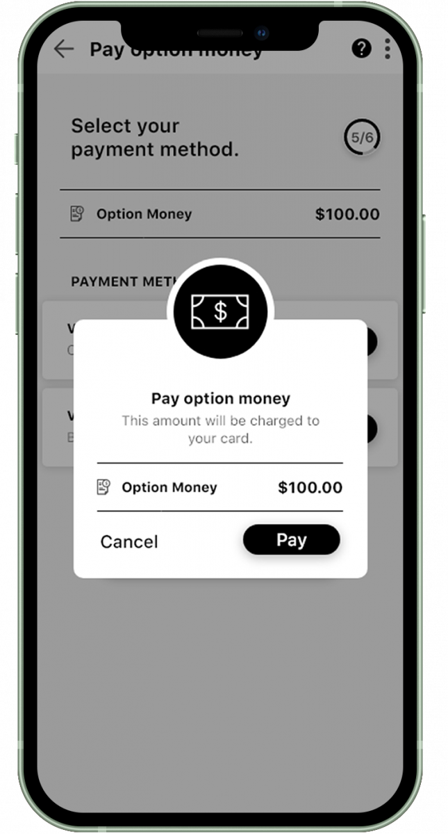 option-money-confirmation